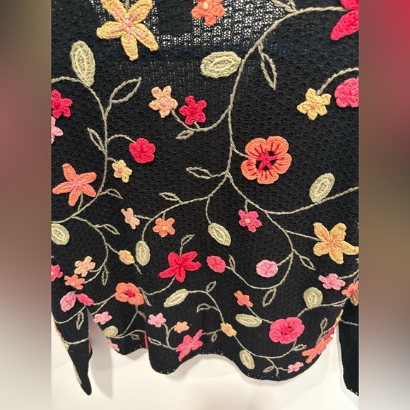 VINTAGE DAVID BROOKS EMBROIDERED FLORAL CARDIGAN - Picture 6 of 6